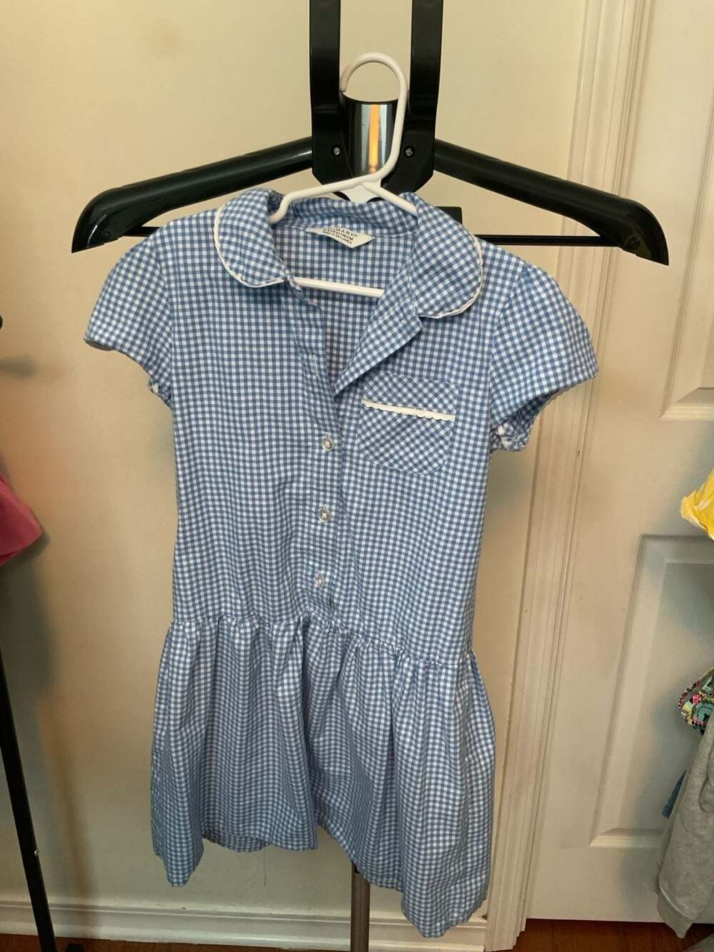Primark Gingham Dress 5-6 Yrs Blue White